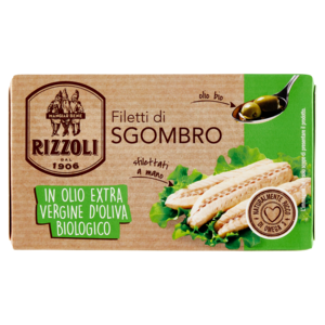 Rizzoli Filetti Di Sgombro In Olio Extra Vergine D'Oliva Biologico 90 g