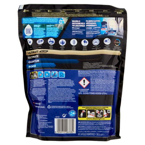 Finish Ultimate Plus Limone pastiglie lavastoviglie 48 lavaggi 585,6 g