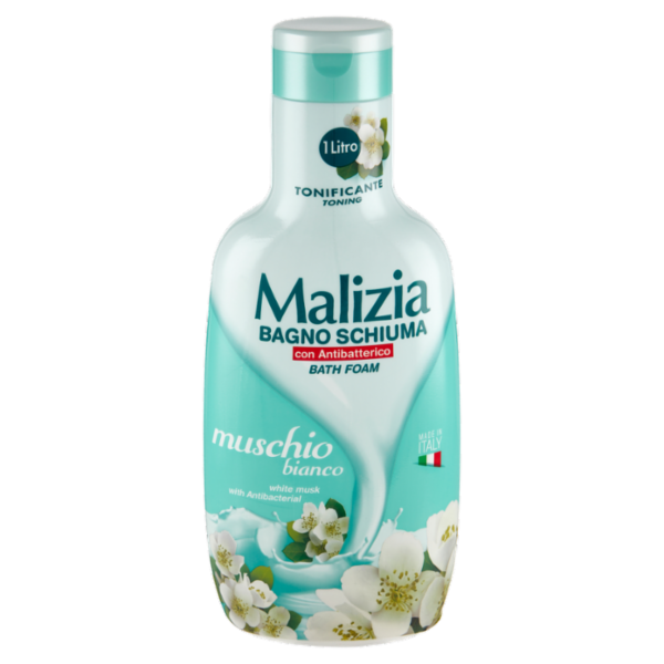Malizia Bagno Schiuma con Antibatterico muschio bianco 1000 mL