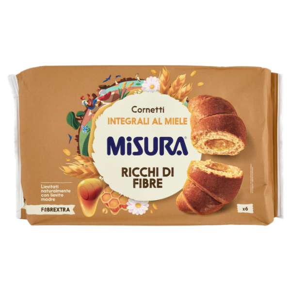 Misura Fibrextra 6 Cornetti Integrali al Miele 308 g