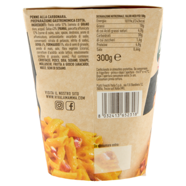 Viva la Mamma & Go Penne alla Carbonara 300 g