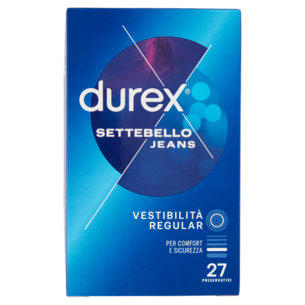 Durex Settebello Jeans Preservativi, 27 Profilattici