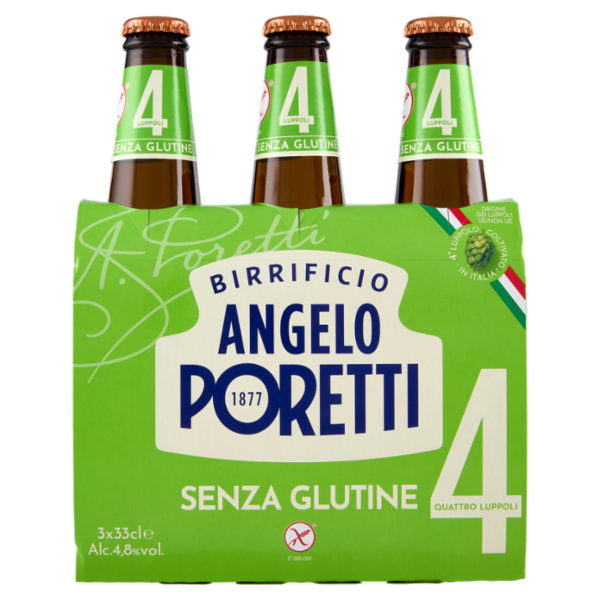 Birrificio Angelo Poretti Senza Glutine 4 Luppoli 3 x 33 cl