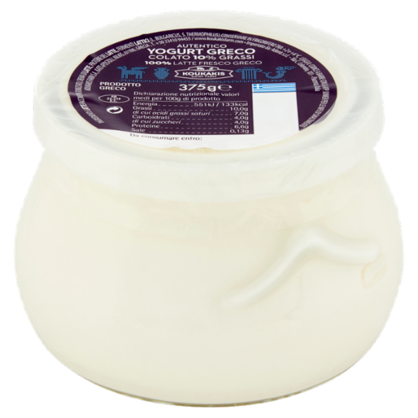 Koukaki Dairy Farm Yogurt Greco Colato 10% Grassi 375 g