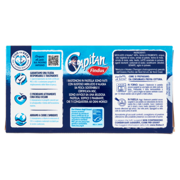 Capitan Findus 8 Bastoncini di Merluzzo in pastella 224 g