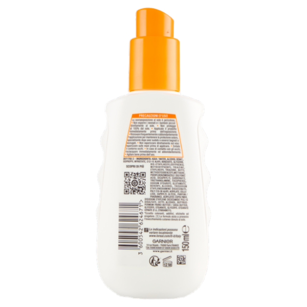 Garnier Ambre Solaire Hydra 24H Protect Protezione Spray Alta SPF50 150 ml