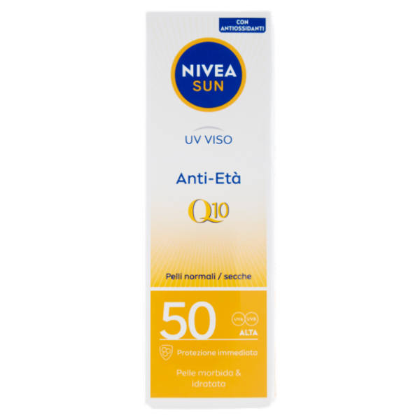 Nivea Sun UV Viso Anti-Età Q10 Pelli normali/secche 50 Alta 50 ml