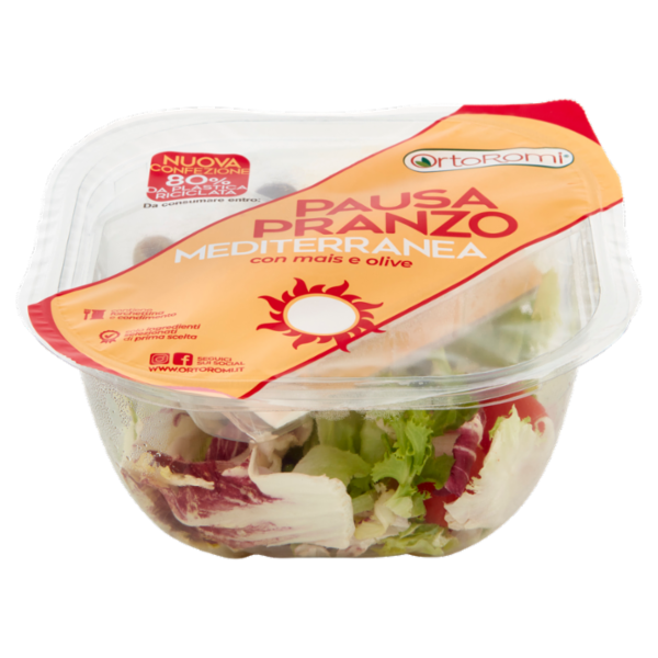 OrtoRomi Pausa Pranzo Mediterranea con mais e olive 145 g