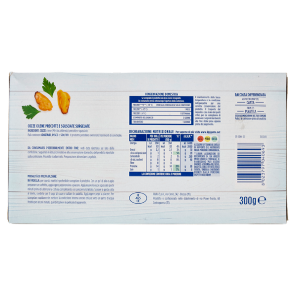 IL GIGANTE Cozze Cilene precotte e sgusciate Surgelate 300 g