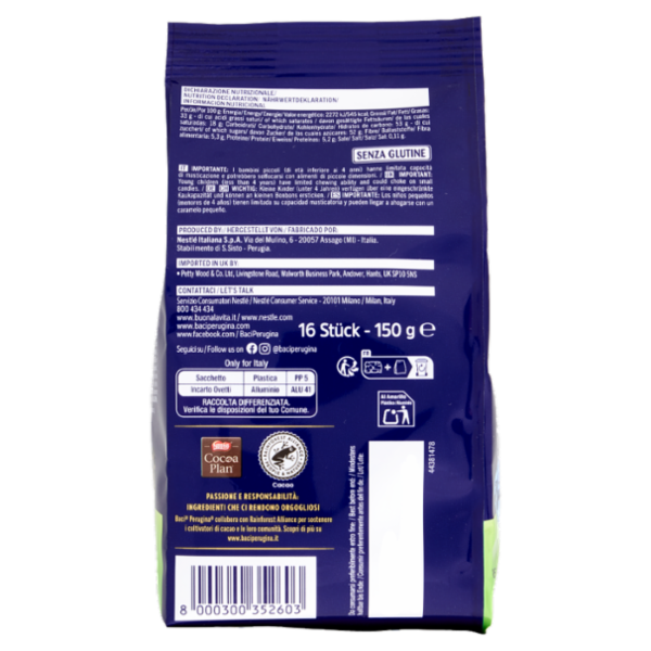 BACI PERUGINA Ovetti Cioccolato Assortiti Sacchetto 150g