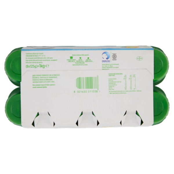 ACTIVIA Yogurt con Probiotico Bifidus, 0% Grassi, Bianco Naturale, 8x125g