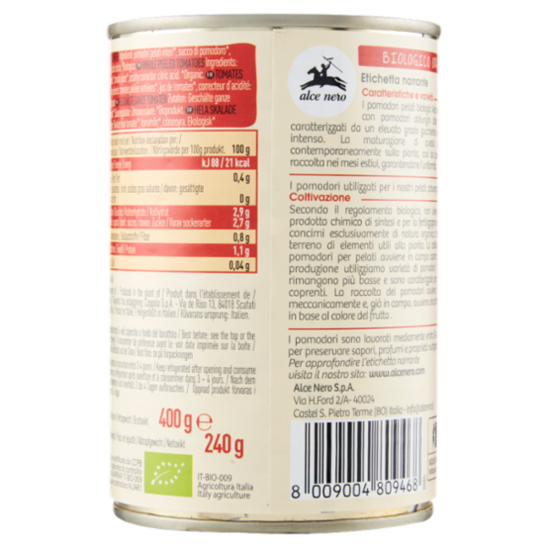 alce nero Pelati 400 g