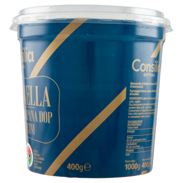 Consilia Optima Bocconcini di Mozzarella di Bufala Campana D.O.P. 400 g