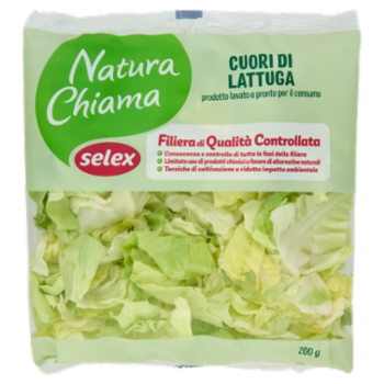 Selex Natura Chiama Cuori Di Lattuga Lavati e Pronti Per Il Consumo 200 g