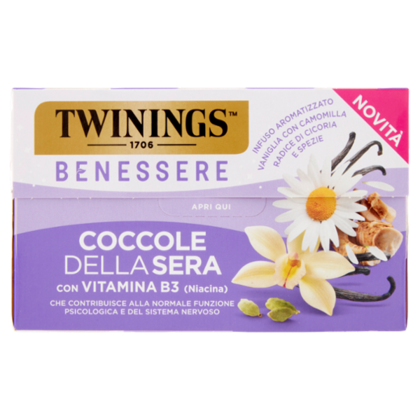 Twinings Benessere Coccole della Sera Infuso Aromatizzato 18 x 1,5 g
