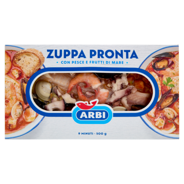 Arbi Zuppa Pronta con Pesce e Frutti di Mare 500 g
