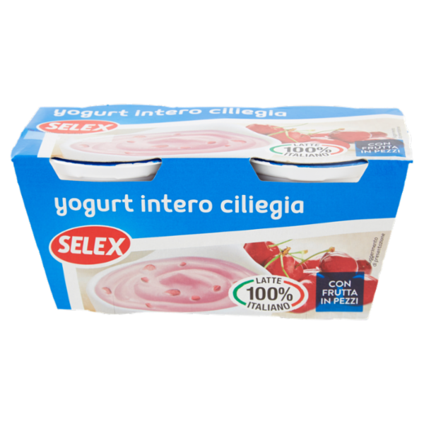 Selex Yogurt Intero Ciliegia con Frutta in Pezzi 2x125 g
