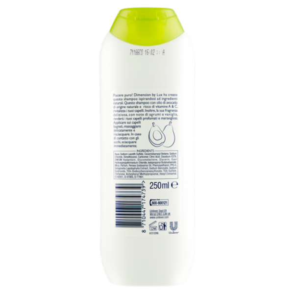 Dimension by Lux Shampoo Tutti i Tipi di Capelli Effetto Rivitalizzante 250 ml