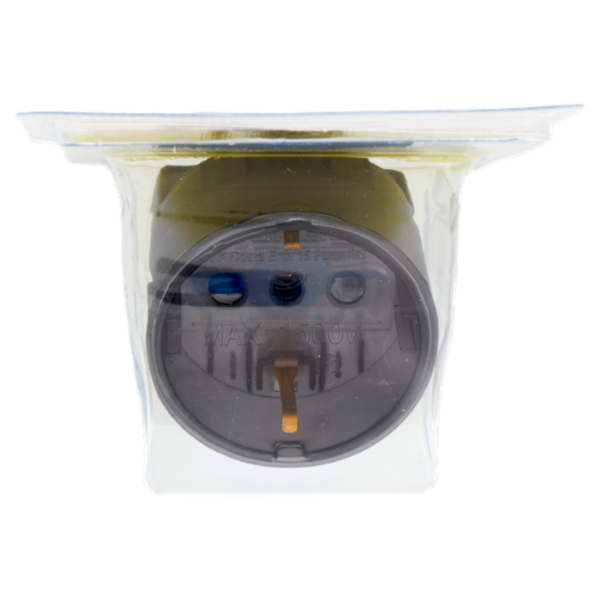 Selex Adattatore Semplice Spina 10A + 1 Presa Tedesca Trasparente