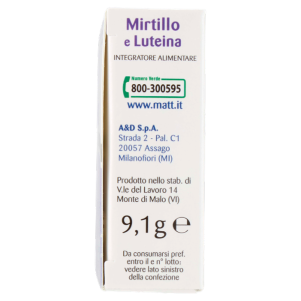 Matt Divisione Pharma Mirtillo e Luteina vista 24 capsule 9,1 g
