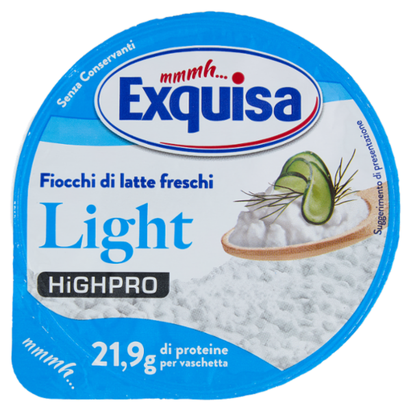 Exquisa Highpro Fiocchi di latte freschi Light 175 g
