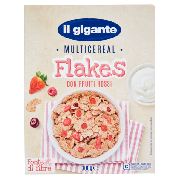 IL GIGANTE Multicereal Flakes con Frutti Rossi 300 g