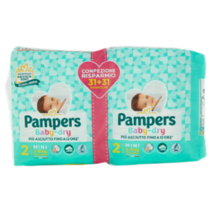 Pampers Baby-dry 2 Mini 31+31 Pz