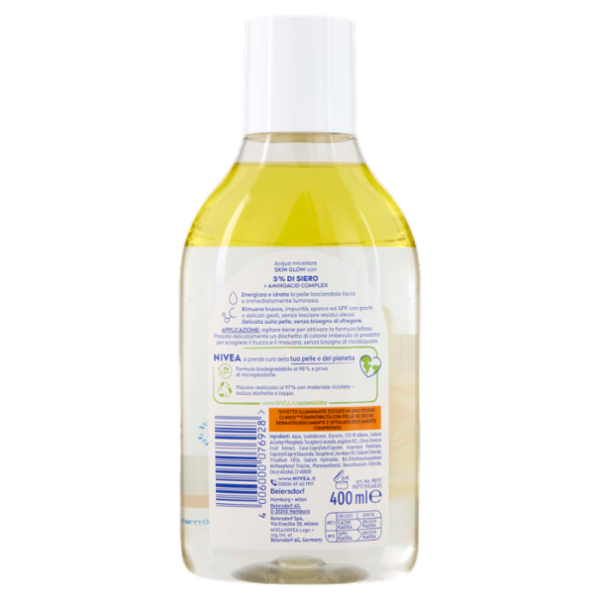 Nivea Acqua micellare Skin Glow per Pelli Spente e Sensibili 400 ml
