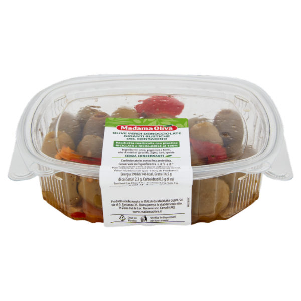 Madama Oliva Olive Verdi Denocciolate Giganti Rustiche del Contadino 200 g