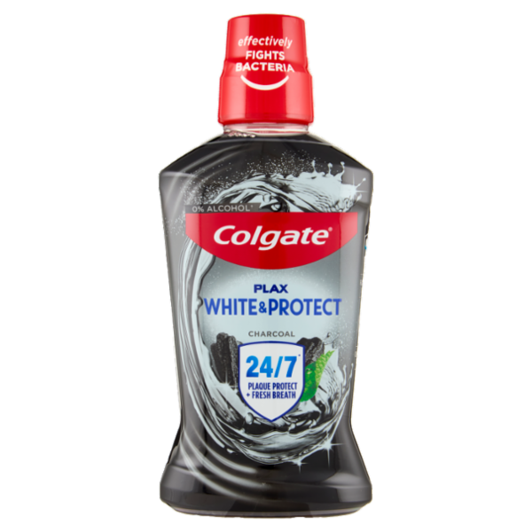 Colgate collutorio sbiancante carbone Plax White & Protect Charcoal 500 ml
