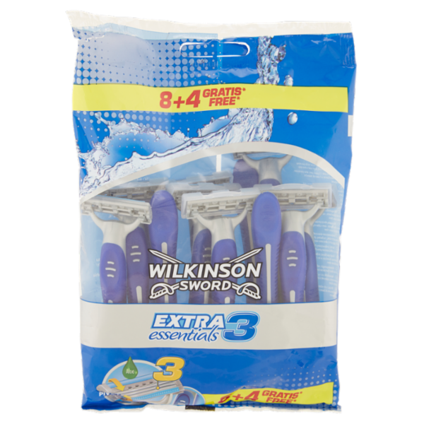 Wilkinson Sword Extra3 essentials 8 + 4 gratis