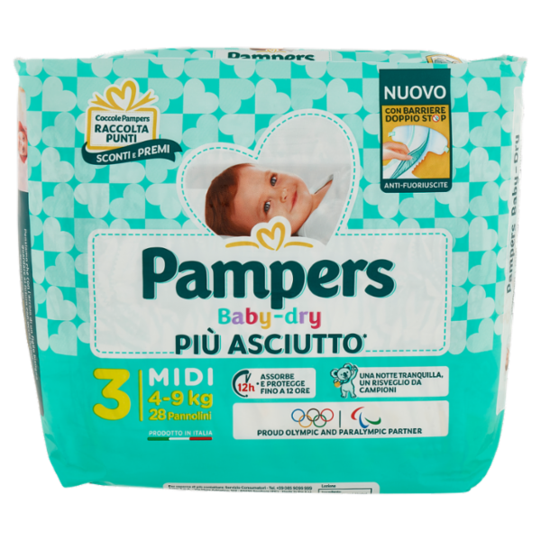 Pampers Baby-dry Midi 28 pz