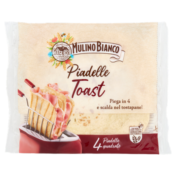 Mulino Bianco Piadina Piadelle Toast Ideale per Piadina e Toast 4pz 240g