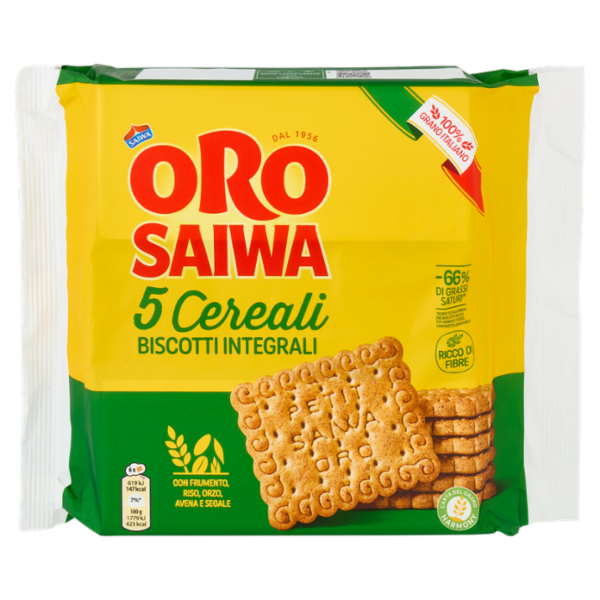 Oro Saiwa biscotti secchi 5 Cereali - 420 g