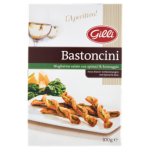 Gilli L'Aperitivo! Bastoncini Sfogliatine Salate Con Spinaci & Formaggio 100 g
