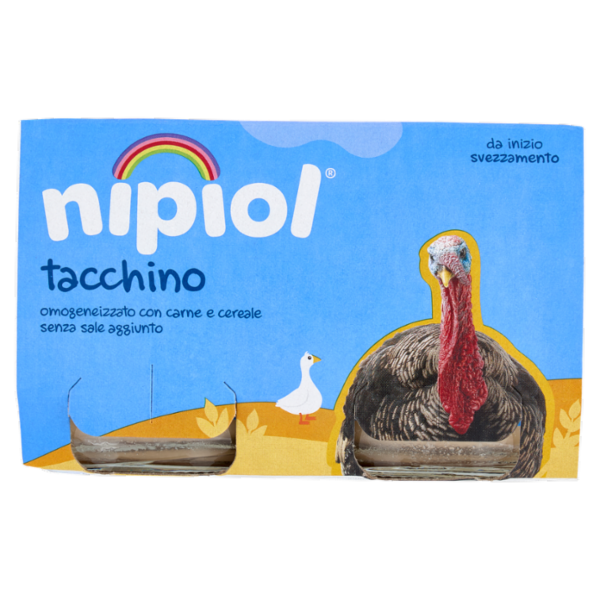 nipiol tacchino omogeneizzato con carne e cereale 2 x 120 g