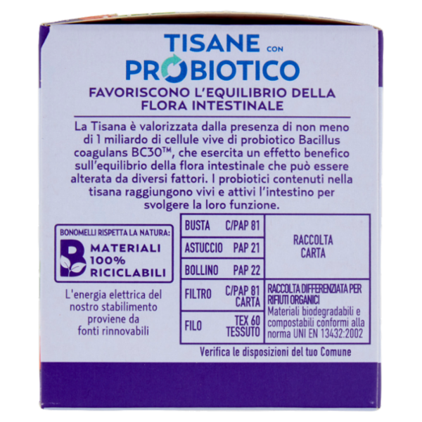Bonomelli Tisane con Probiotico Difese Immunitarie 10 Filtri 20 g