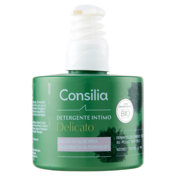 Consilia Detergente Intimo Delicato Bio con Succo Aloe ed Estratto Fiordaliso 250 ml