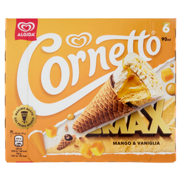 Cornetto Max Mango & Vaniglia 6 x 65 g