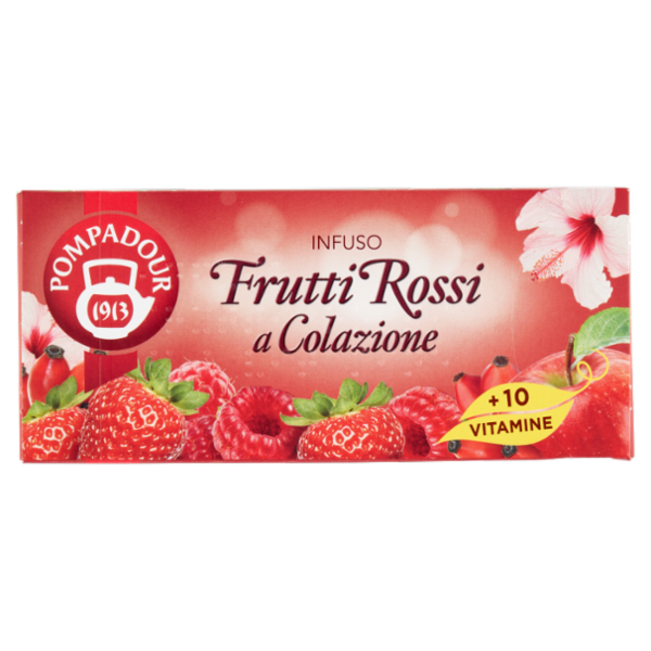 Pompadour Infuso Frutti Rossi a Colazione bustine 20 x 2,5 g