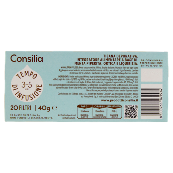 Consilia Tisana Depurativa 20 Filtri 40 g