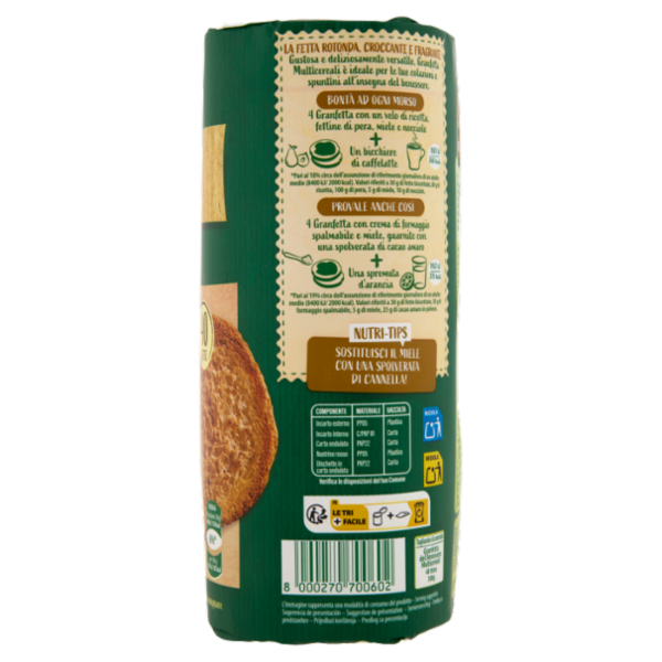 Delverde Granfetta del Benessere Multicereali 40 Fette 300 g