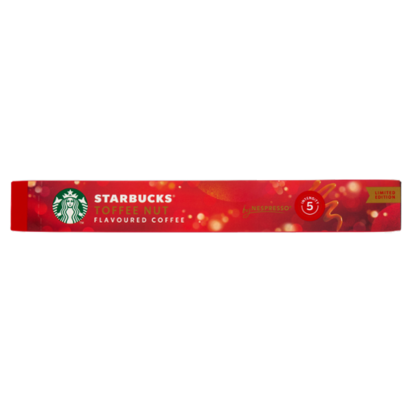 STARBUCKS Toffee Nut by Nespresso Caffè con aroma Caramello e Nocciola 10 Capsule 51g