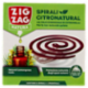 Zig Zag Natura Spirali Citronatural all'Olio Essenziale di Citronella 10 Spirali + 2 Piedistalli
