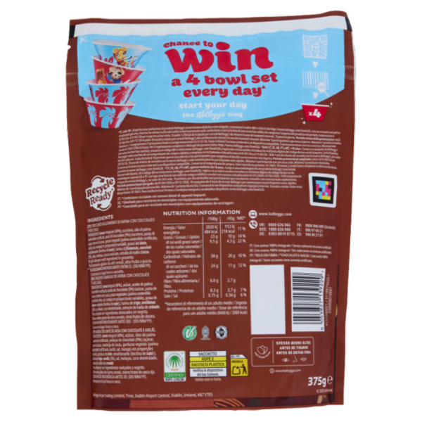 Kellogg's extra granola cioccolato e nocciole 375 g