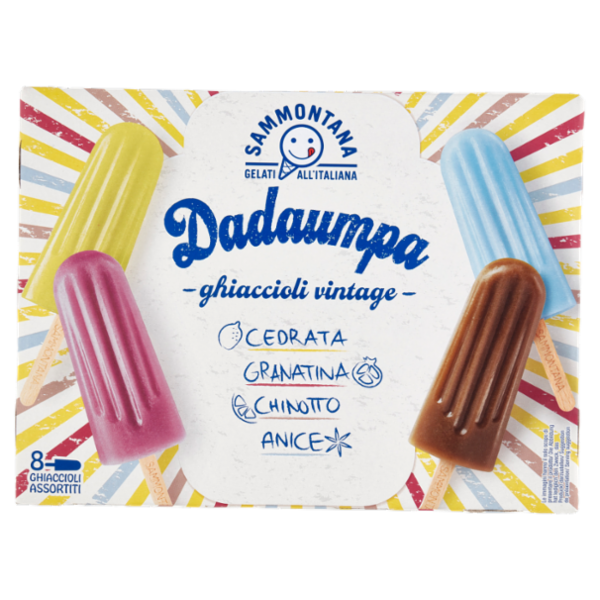 Sammontana Dadaumpa ghiaccioli vintage Cedrata, Granatina, Chinotto, Anice 8 x 62 g