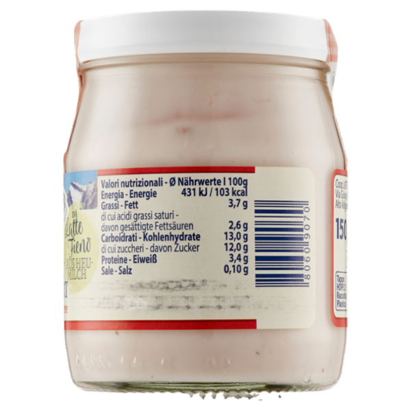 Sterzing Vipiteno Alpenjoghurt Fragola da Latte Fieno 150 g