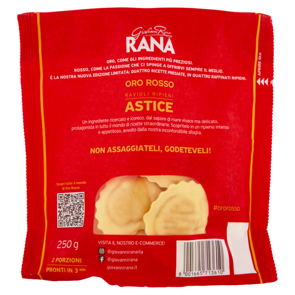 Giovanni Rana Oro Rosso Ravioli Ripieni Astice 250 g