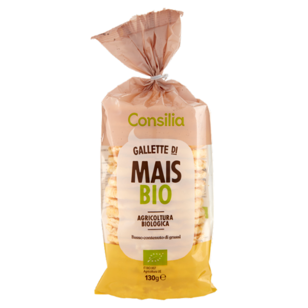 Consilia Gallette di Mais a Basso Contenuto di Grassi Biologiche 130 g