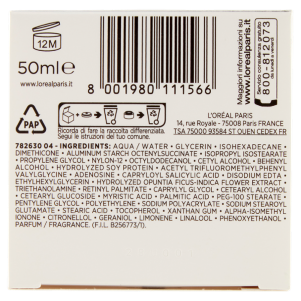 L'Oréal Paris Attiva Anti-Rughe Crema Viso 45+, Trattamento Intensivo Anti-rughe, 50 ml